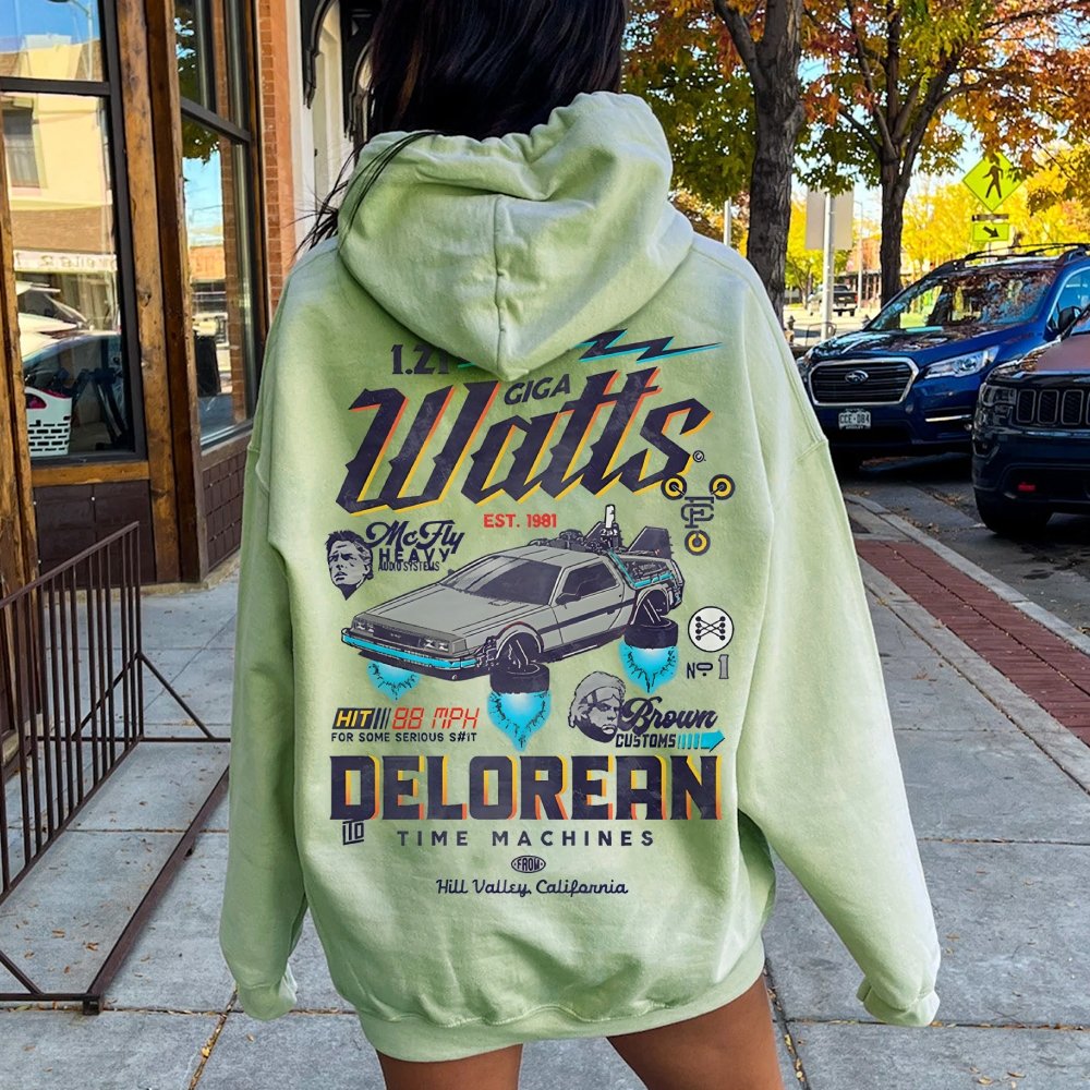 Gigawatts Garage Remix Printed Back Unisex Cotton Hoodie