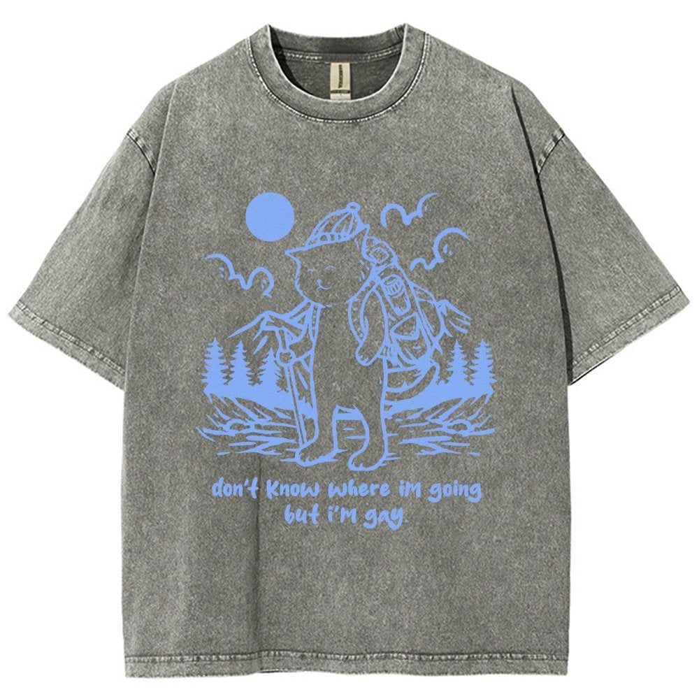 Don't Know Where I'm Going But I'm Gay Vintage Distressed T-shirt