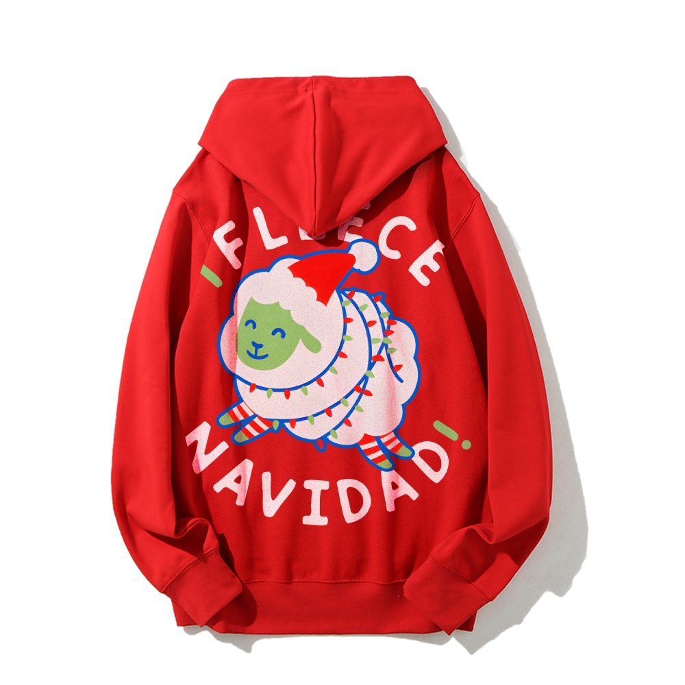 iFleece Navidad! Printed Back Cotton Hoodie