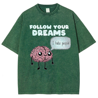 Follow Your Dreams Vintage Distressed T-shirt
