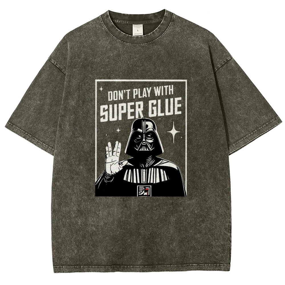 City Safety Tip Keep away from super glue Vintage Distressed T-shirt