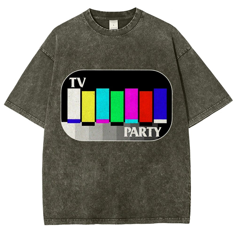 TV Party Vintage Distressed T-shirt