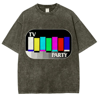 TV Party Vintage Distressed T-shirt