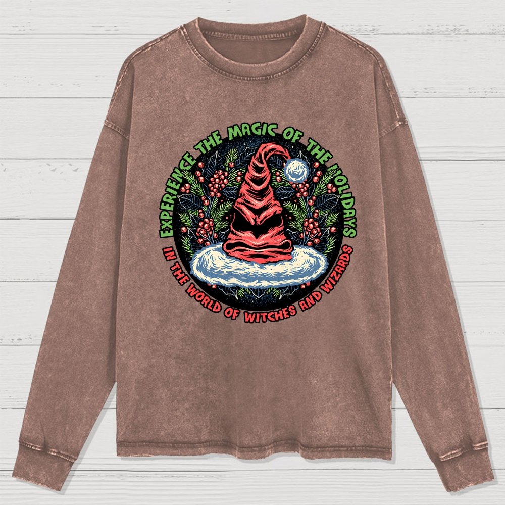 Magic of the Holidays Washed Long Sleeve Tee