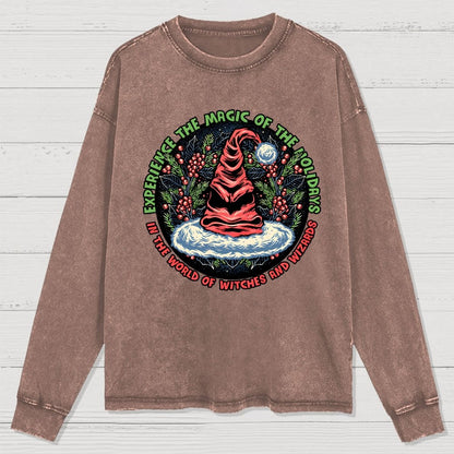 Magic of the Holidays Washed Long Sleeve Tee