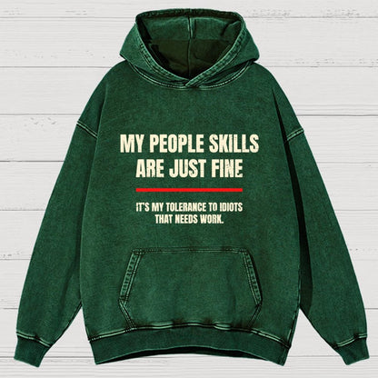 My People Skills Are Fine Vintage Distressed Hoodie