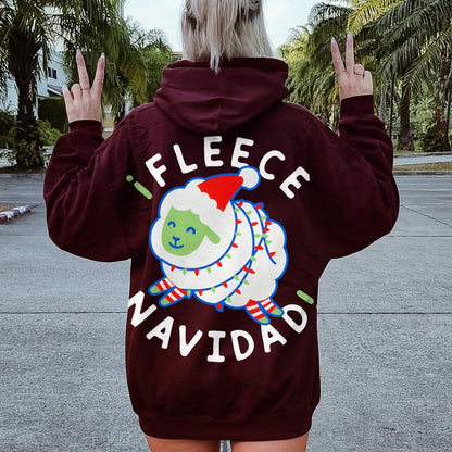 iFleece Navidad! Printed Back Cotton Hoodie