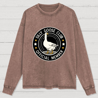 Silly Goose Club - Oficial Member Washed Long Sleeve Tee