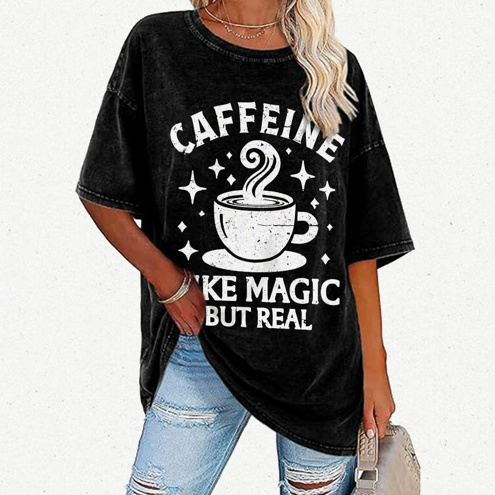 Caffeine Like Magic Vintage Distressed T-shirt