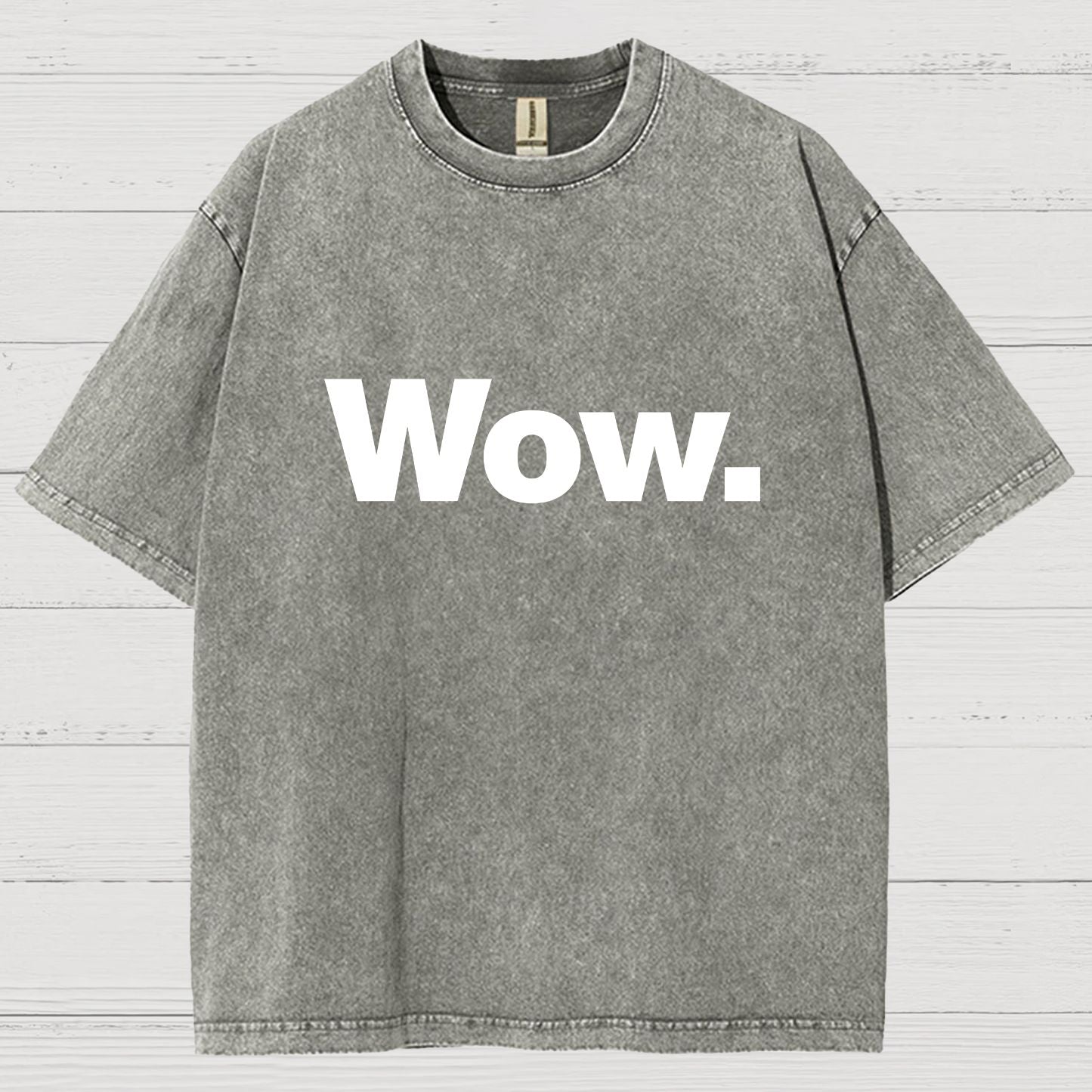 Wow. Classic Vintage Distressed T-shirt
