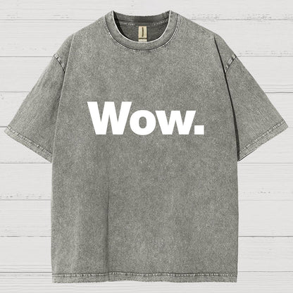 Wow. Classic Vintage Distressed T-shirt