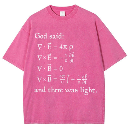 God said Funny math Vintage Distressed T-shirt
