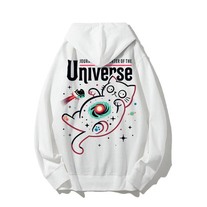 Journey to the Center of the Universe Geek Printed Back Cotton Hoodie