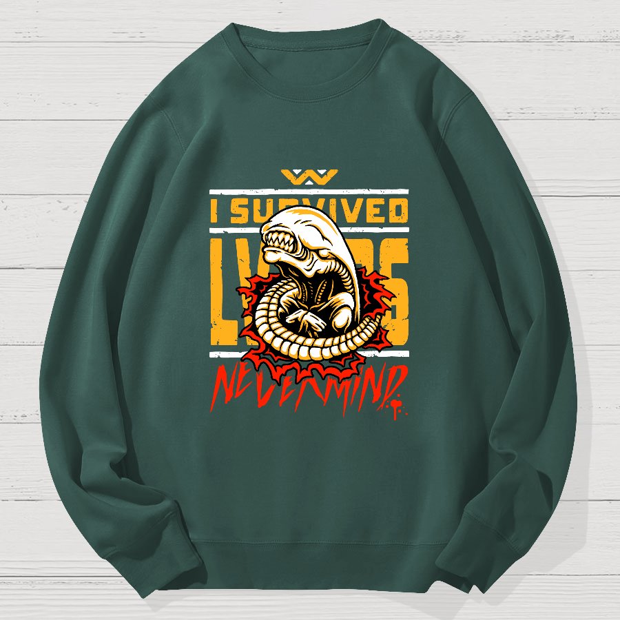 I Survived Geek Cotton Sweatshirt