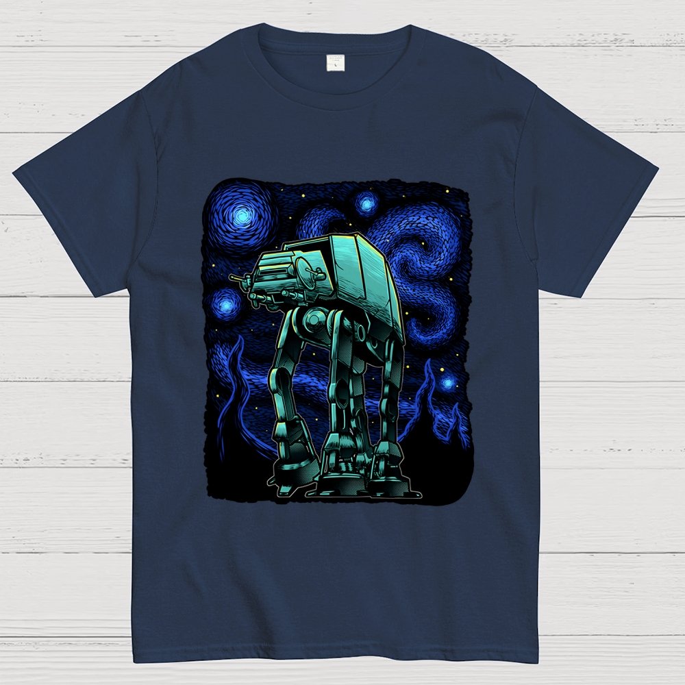 Armored Tank Starry Night Geek T-Shirt