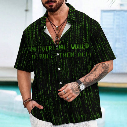One Virtual Realm to Rule Them All Geek Hawaiian Shirt