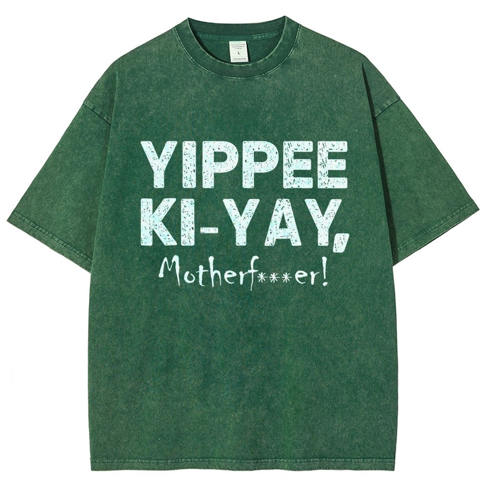 Yippee-Ki-Yay Vintage Distressed T-shirt