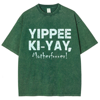 Yippee-Ki-Yay Vintage Distressed T-shirt