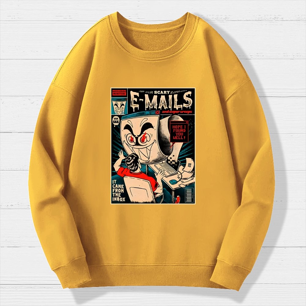 Scary E-mails Geek Cotton Sweatshirt