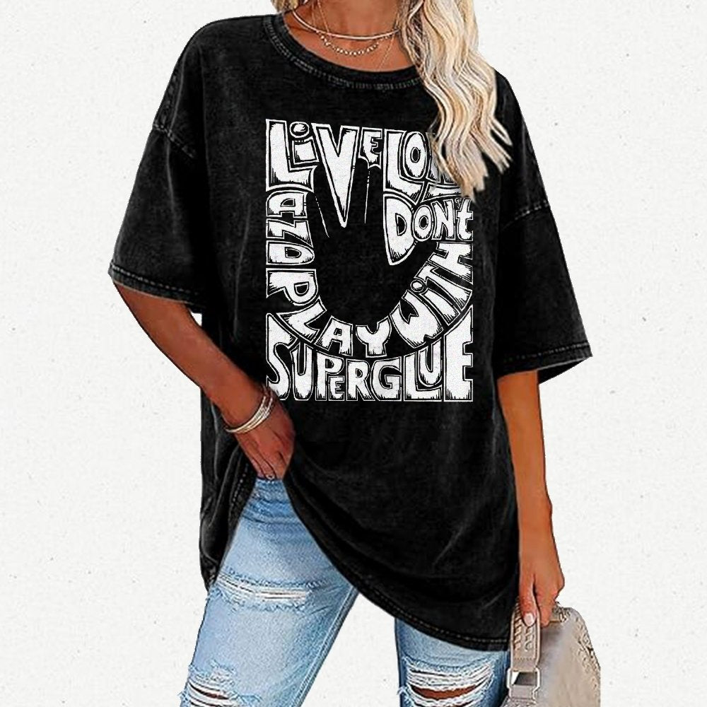 Don't Play With Superglue Vintage Distressed T-shirt