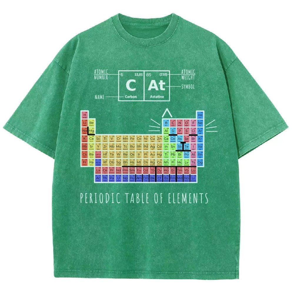 Periodic Table Of Cats Vintage Distressed T-shirt
