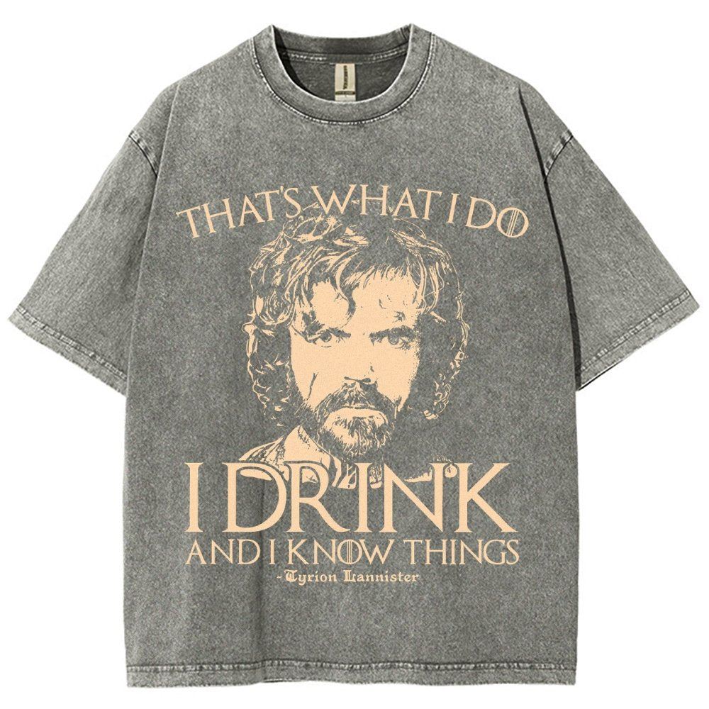 I Drink And I Know Things Vintage Distressed T-shirt