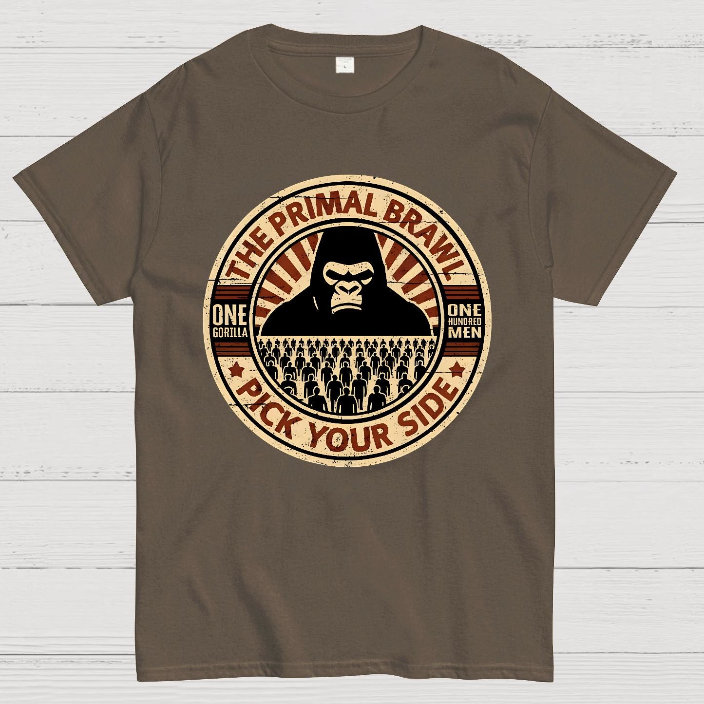 100 Men vs 1 Gorilla Geek T-Shirt