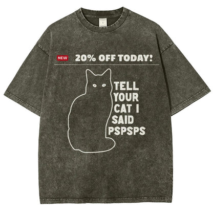 Tell Your Cat Vintage Distressed T-shirt