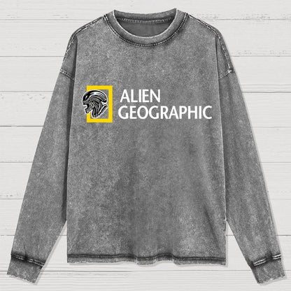 Mystery Geographic Washed Long Sleeve Tee
