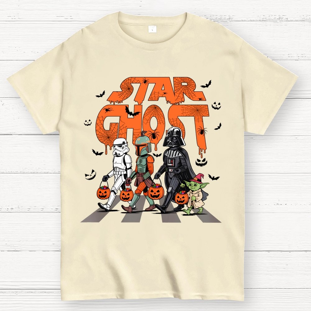 Star Ghost Halloween Galaxy Walking Halloween Unisex Geek T-Shirt