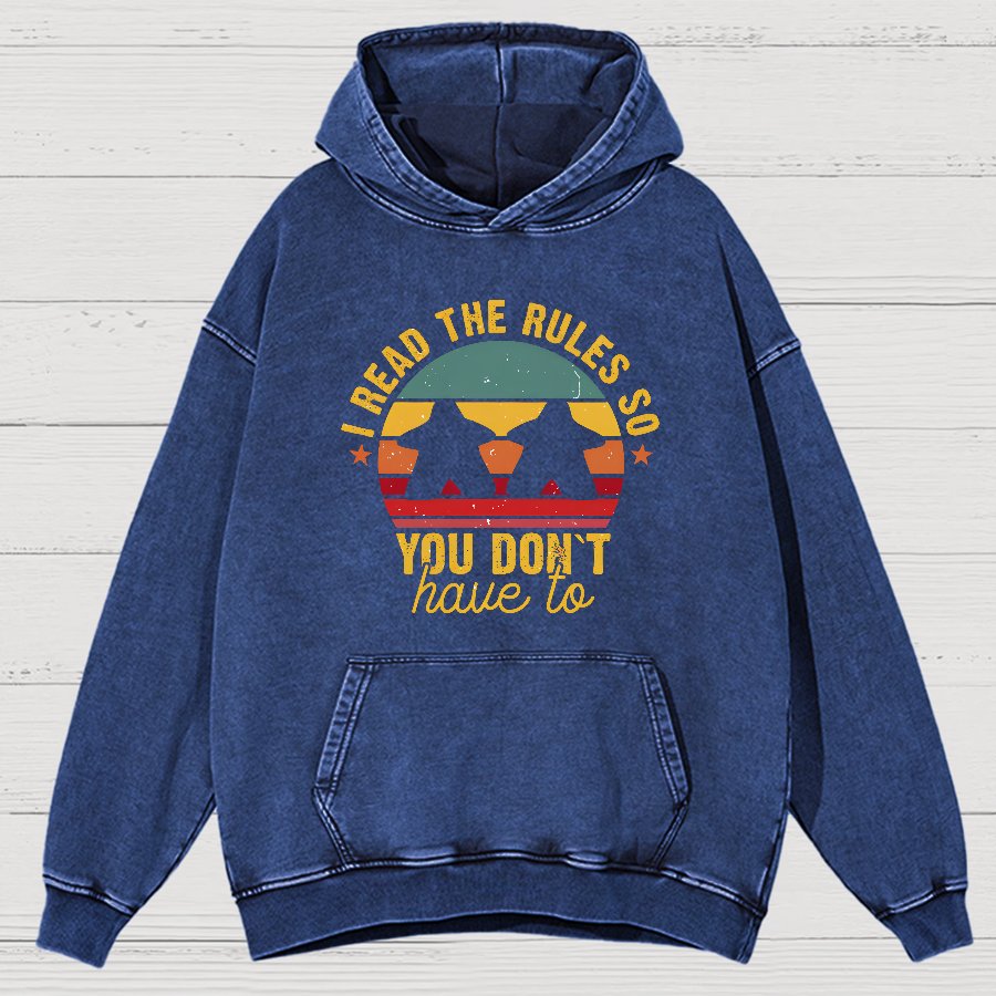 I Read The Rules So You Don't Have To ,Board Game Vintage Distressed Hoodie