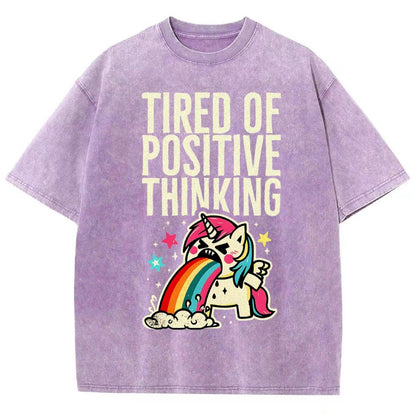Tired of Positive Thinking Vintage Distressed T-shirt