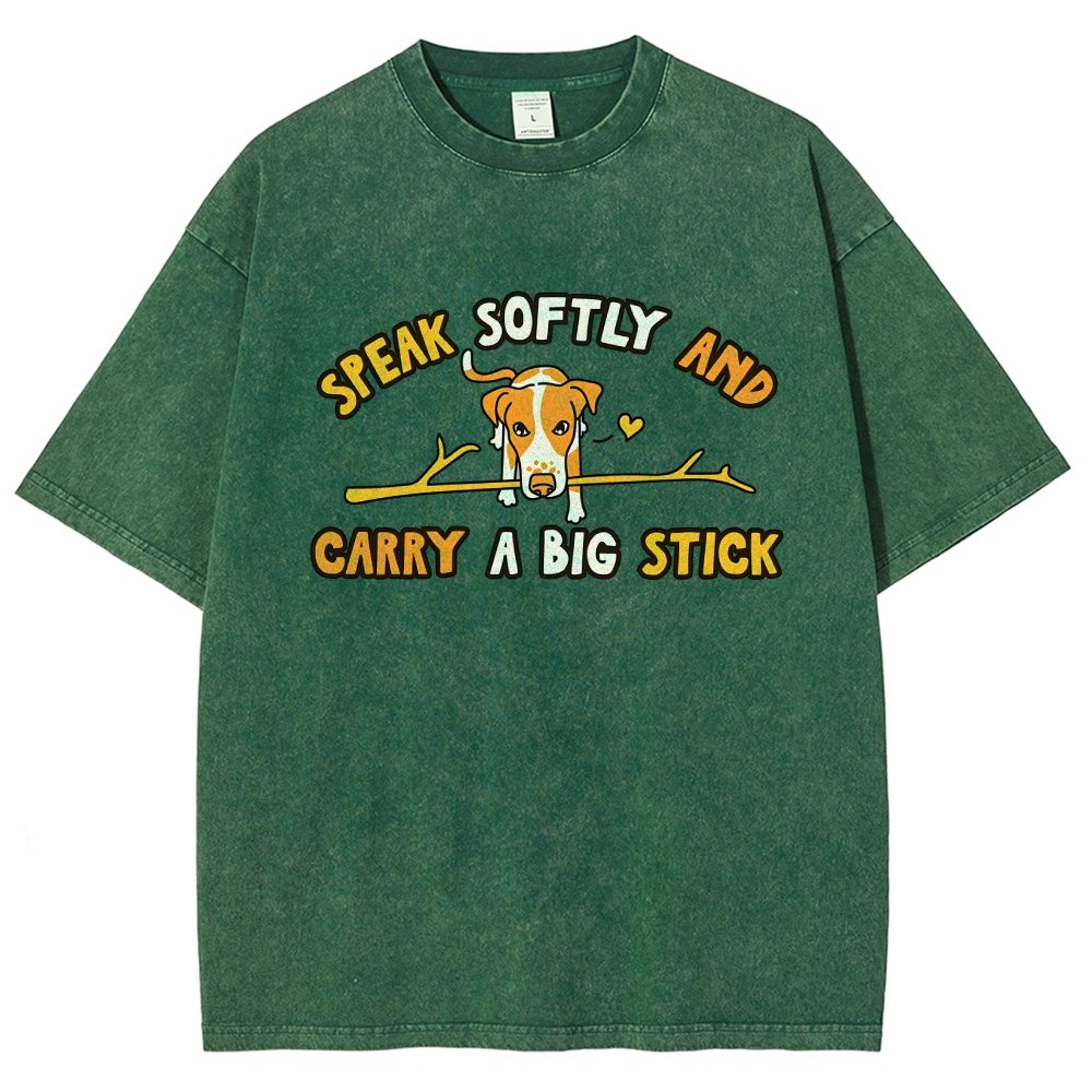 Speak Softly And Carry A Big Stick Vintage Distressed T-shirt