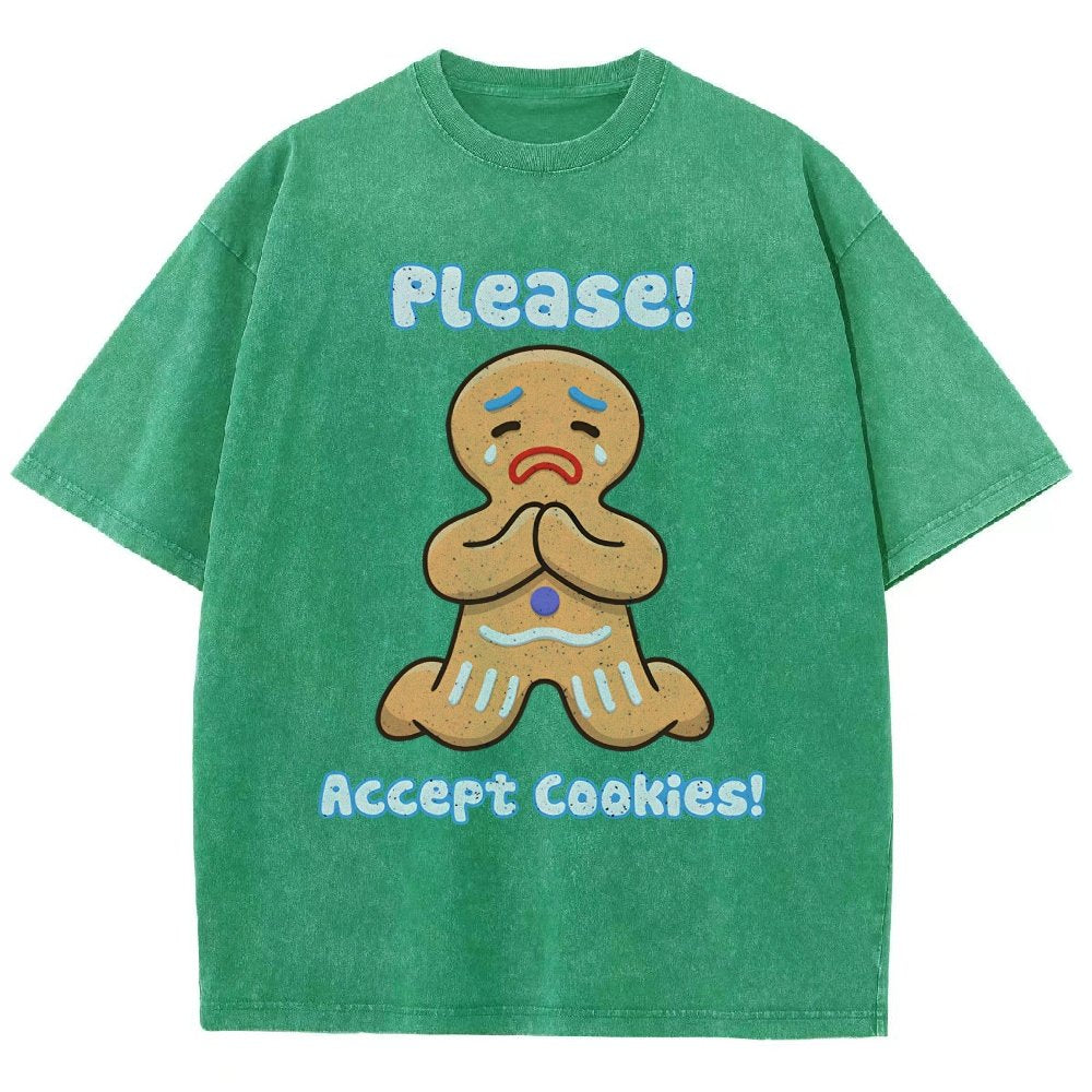Please! Accept Cookies! Vintage Distressed T-shirt