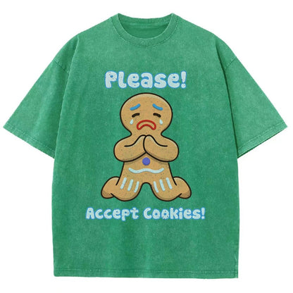 Please! Accept Cookies! Vintage Distressed T-shirt