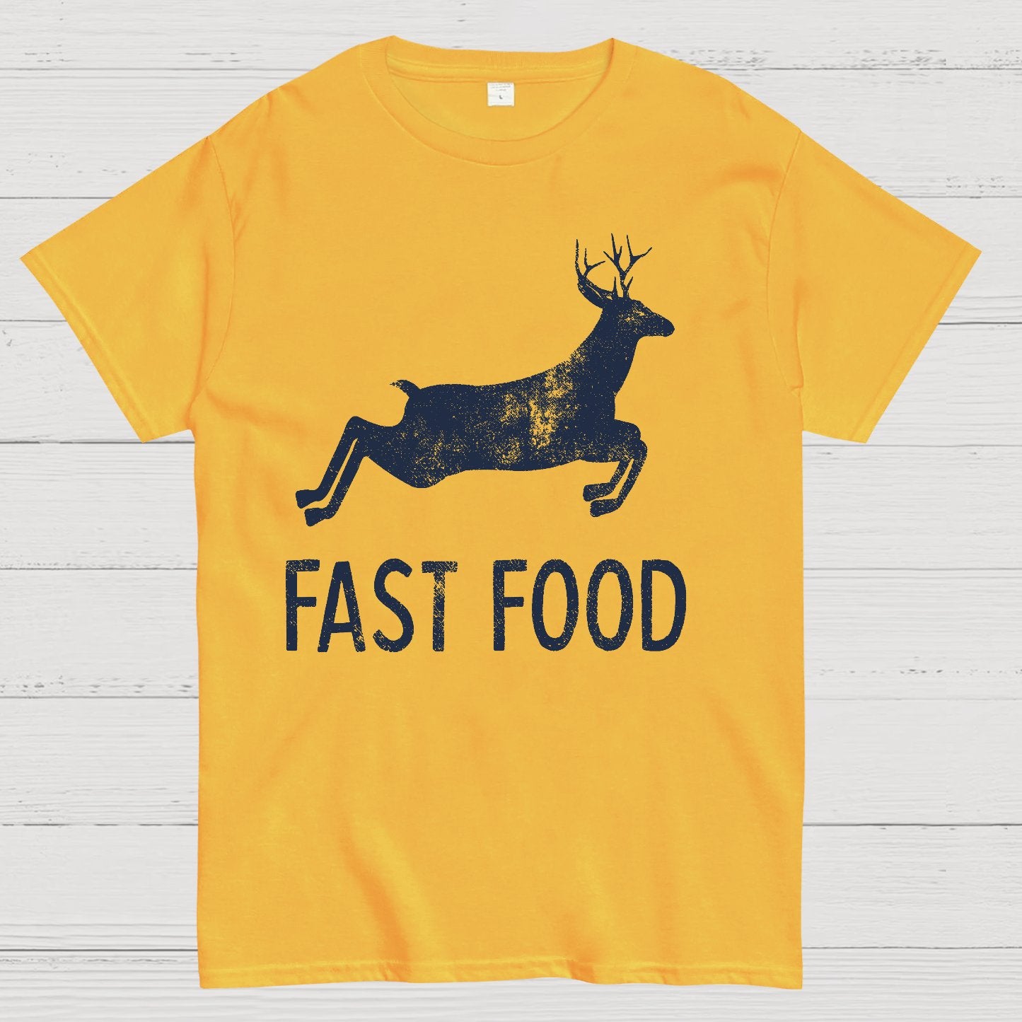 Fast Food Deer Funny Joke Hunting Geek T-Shirt