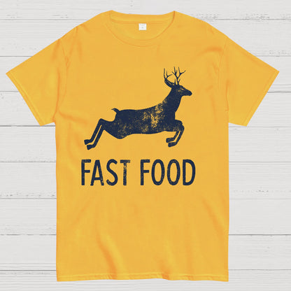 Fast Food Deer Funny Joke Hunting Geek T-Shirt