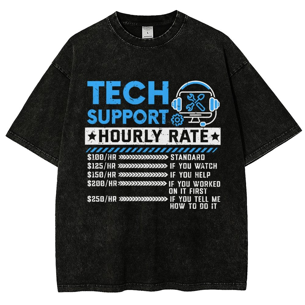 Tech Support Vintage Distressed T-shirt