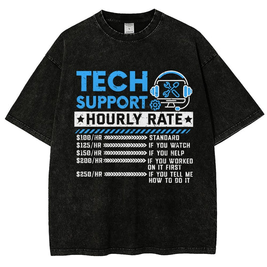 Tech Support Vintage Distressed T-shirt