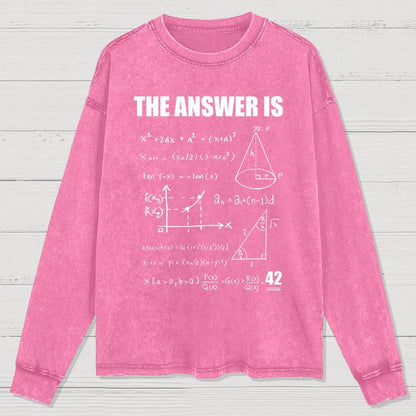 42 The Answer To Life The Universe Washed Long Sleeve Tee