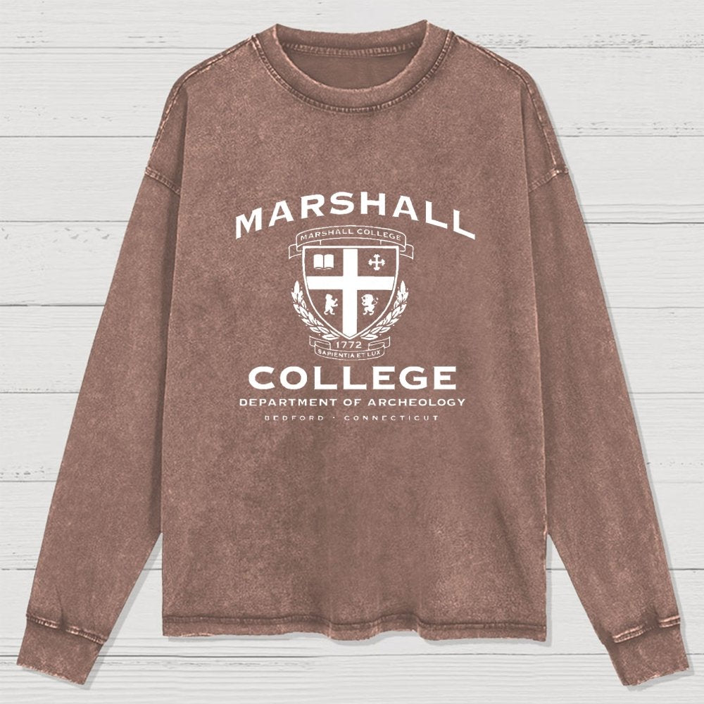 Marshall College Washed Long Sleeve Tee