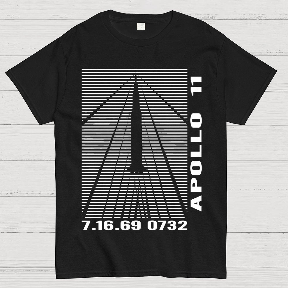 Shockwaves Apollo 11 Retro Space Design Unisex Geek T-Shirt