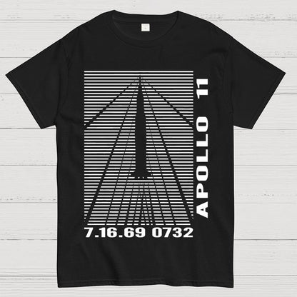 Shockwaves Apollo 11 Retro Space Design Unisex Geek T-Shirt