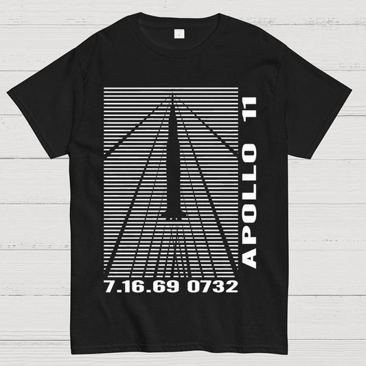 Shockwaves Apollo 11 Retro Space Design Unisex Geek T-Shirt