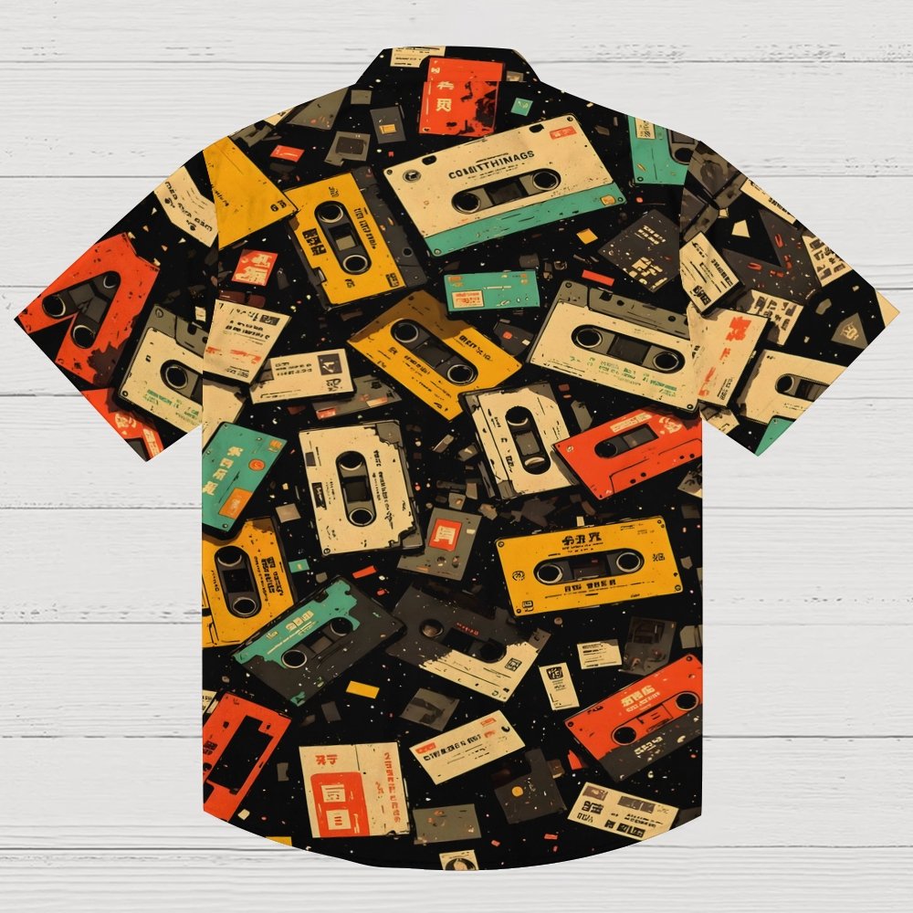 Retro cassette tapes - CDs Geek Hawaiian Shirt