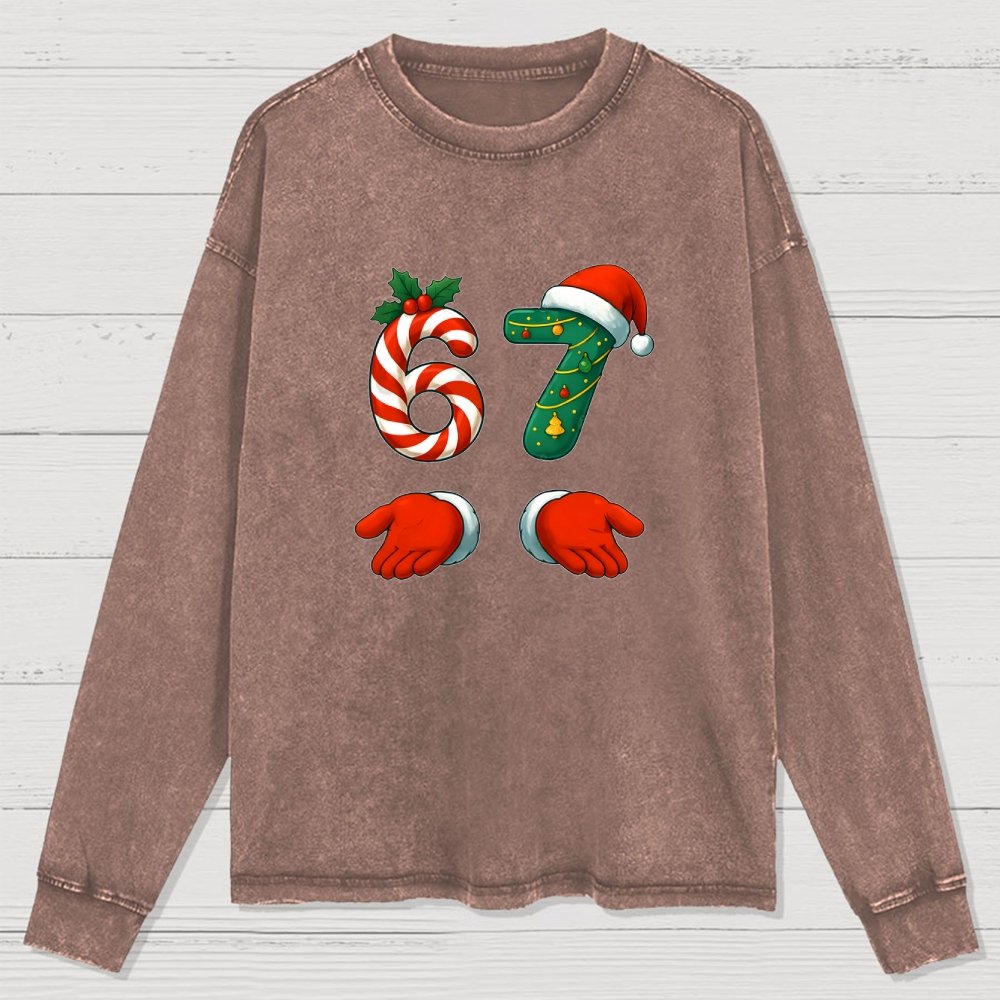 67 Christmas Washed Long Sleeve Tee