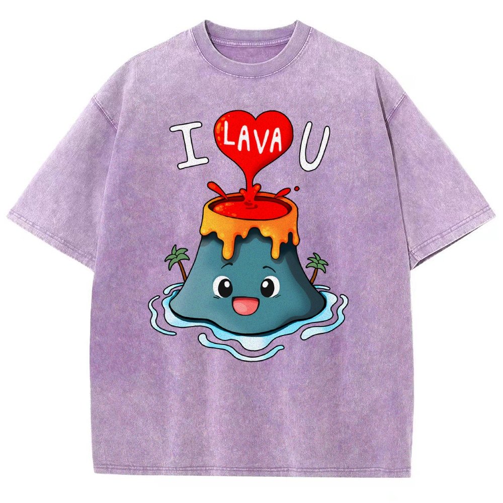 Valentine's Day.I Lava You Vintage Distressed T-shirt