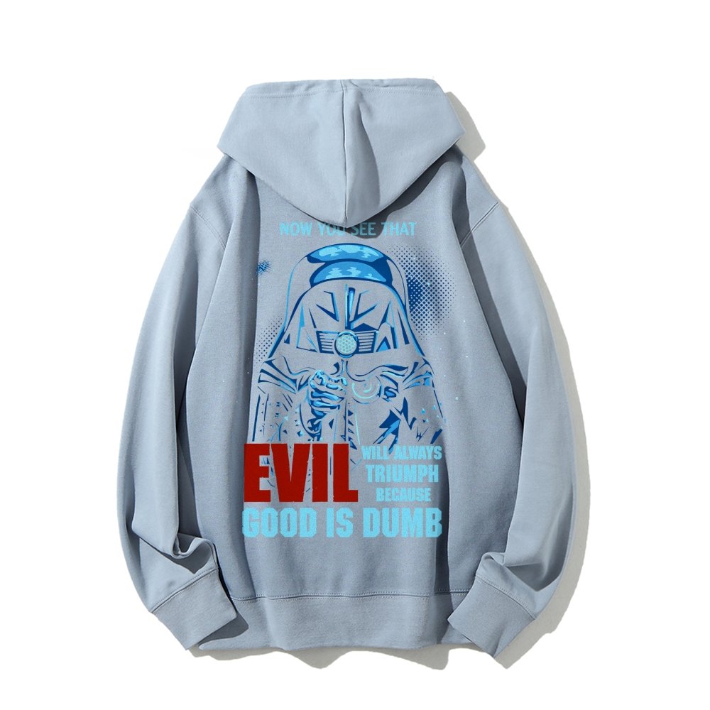 Good Is Dumb Printed Back Unisex Cotton Hoodie
