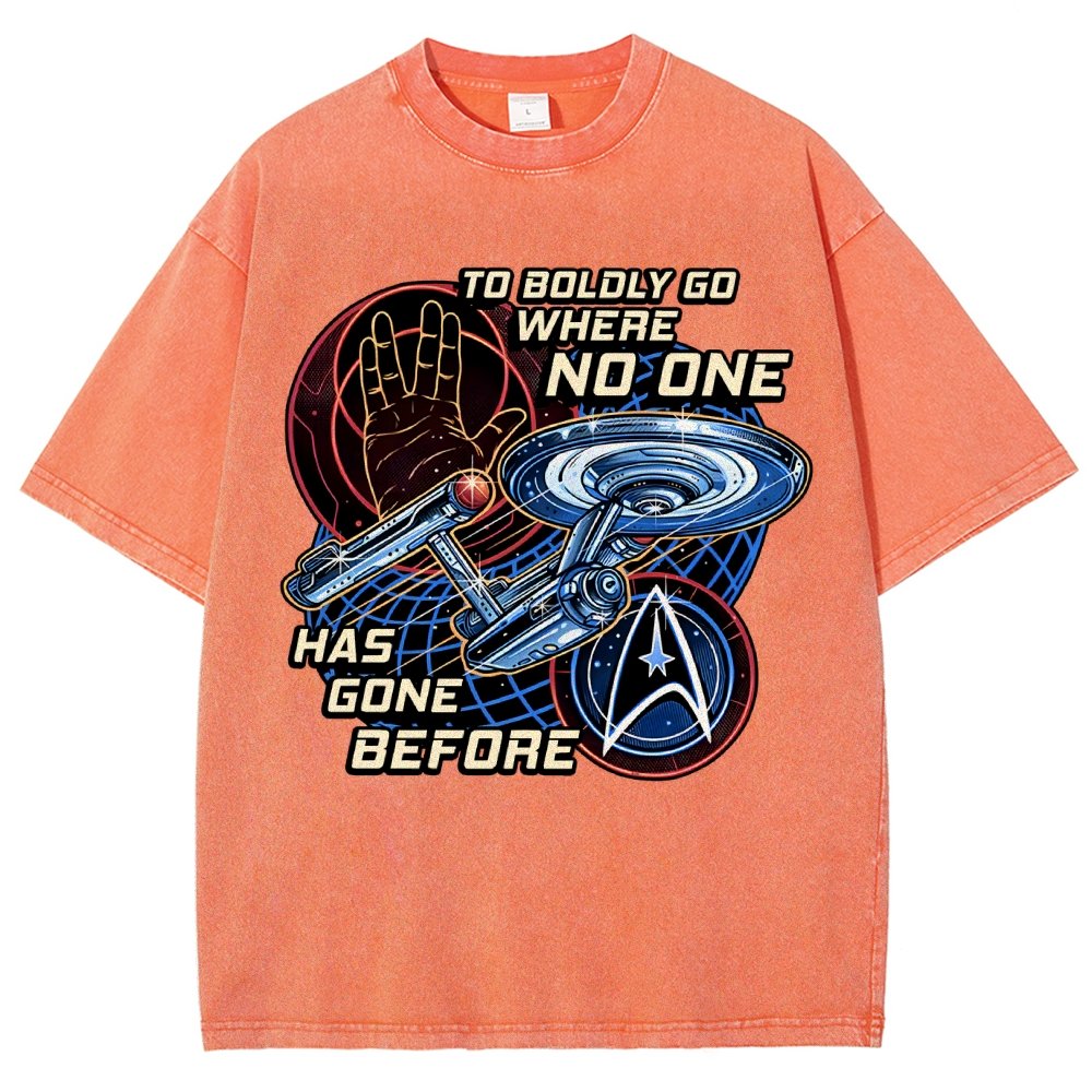 To Boldly Go Where Few Have Gone Before Vintage Distressed T-shirt