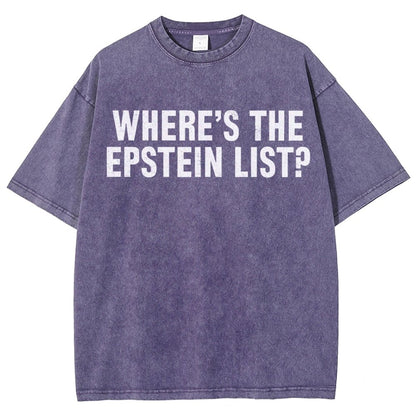 Where’s the Epstein list Vintage Distressed T-shirt